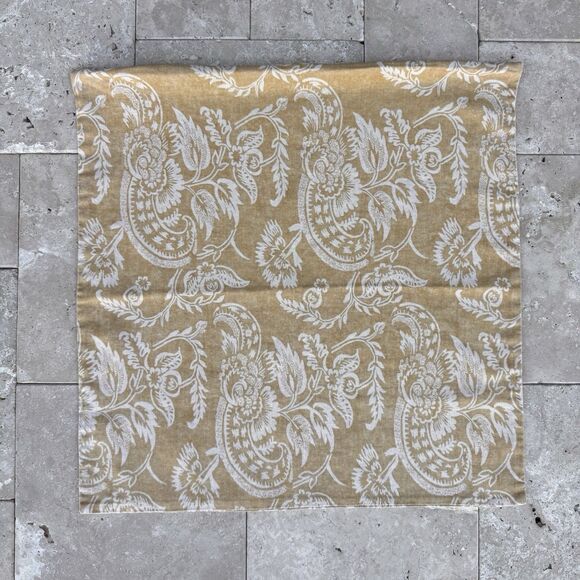 Pottery Barn Alessandra Linen Blend 24x24 Pillow Cover Honey Gold - Picture 1 of 6